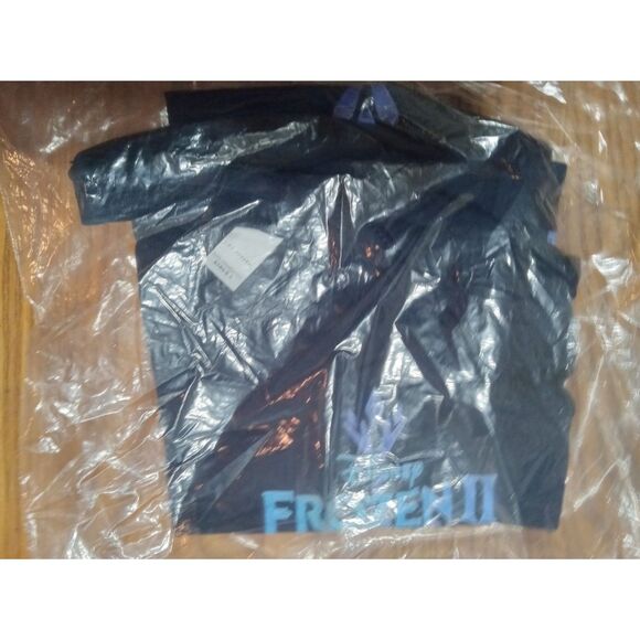 Disney Frozen 2 Elsa Element Tee for Girls, Navy Blue Crew Shirt, Size Large - Picture 3 of 3